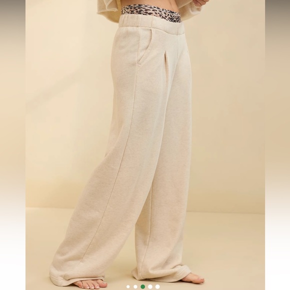 NWT American Eagle Aerie Cozy New Heights Fleece Trouser - XXL - Heather Frost - Picture 3 of 6